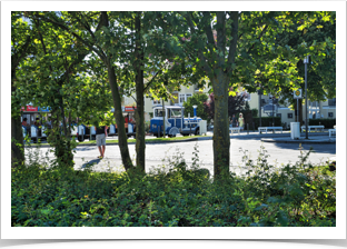 The mini train in town for the resort tourists.